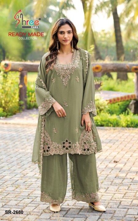 Sr 2680 A To D By Shree Viscose Tissue Readymade Pakistani Suits 